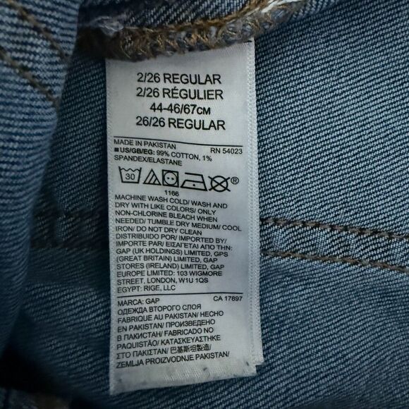 Gap cheeky straight patch pocket Blue Denim Jeans 2/26 - Picture 4 of 5